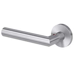 Griffwerk Türgriffgarnitur LUCIA PROF Schraubtechnik Rosetten rund smart2lock 2.0 DIN links Edelstahl matt Nr. 120133271