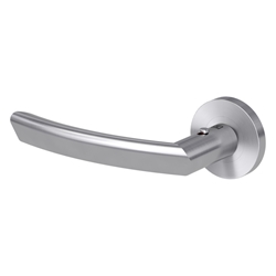 Griffwerk Türgriffgarnitur CRYSTAL Schraubtechnik Rosetten rund smart2lock 2.0 DIN links Edelstahl matt Nr. 132013271