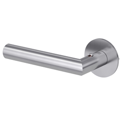 Griffwerk Türgriffgarnitur LUCIA PIATTA S Flachrosette Rosetten rund smart2lock 2.0 DIN links Edelstahl matt Nr. 120503271