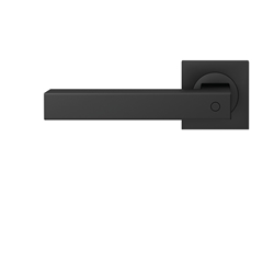 Karcher KD Basic Drückerpaar auf Rosette Seattle ER46Q BCL mit Privacy Funktion, DIN Links Kosmos Schwarz Nr. ER46Q BCL 83