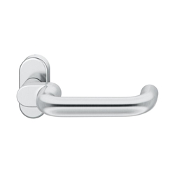 FSB AGL® FH-Drücker-Halbgarnitur, ohne Schlüsselrosette, oval, Edelstahl, 06 1070, edelstahl, fein matt, verdeckt verschraubt, für Feuerschutz, ohne Stütznocken, Klasse 4, Vierkant 9mm, Stärke Abdeckung 14mm Nr. 0 06 1070 11263 6204