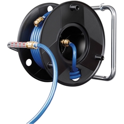 Brennenstuhl Druckluftschlauchtrommel Anti Twist (18,5m Schlauch + 1,5m Verbindungsschlauch, mit Metall-Einhand-Schnellkupplungen und Wandhalterung, Made in Germany) Nr. 1127010