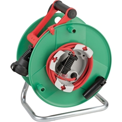 Brennenstuhl Garant G IP44 Gartenkabeltrommel (Kabeltrommel für Rasenmäher mit 23+2m Kabel in rot, Spezialkunststoff, kurzfristiger Einsatz im Außenbereich, Made in Germany) Nr. 1148370