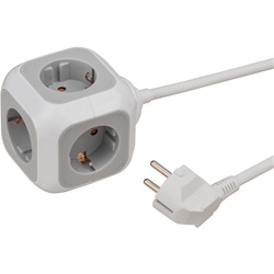 Brennenstuhl ALEA-Power Steckdosenblock / Steckdosenwürfel 4-fach (mit 1,4m Kabel und erhöhtem Berührungsschutz) Nr. 1150090