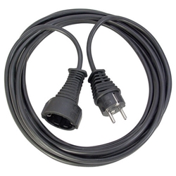 Brennenstuhl Qualitäts- Kunststoff-Verlängerungskabel mit Schutzkontakt-Stecker und -Kupplung (Verlängerungskabel für innen mit 5m Kabel) schwarz Nr. 1165440