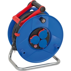Brennenstuhl Garant IP44 Kabeltrommel, 40m - Spezialkunststoff (kurzfristiger Einsatz im Außenbereich) - MADE IN GERMANY - blau Nr. 1208340