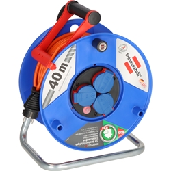 Brennenstuhl Garant IP44 Kabeltrommel (40m Kabel in orange, Spezialkunststoff, kurzfristiger Einsatz im Außenbereich, Made in Germany) Nr. 1208750
