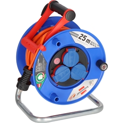 Brennenstuhl Garant IP44 Kabeltrommel (25m Kabel in orange, Spezialkunststoff, kurzfristiger Einsatz im Außenbereich, Made in Germany) Nr. 1218740