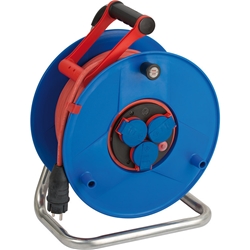 Brennenstuhl Garant Bretec IP44 Gewerbe-/Baustellen-Kabeltrommel (50m Kabel in rot, Spezialkunststoff, Baustelleneinsatz und ständiger Einsatz im Außenbereich, Made in Germany) Nr. 1238930
