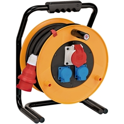 Brennenstuhl Brobusta CEE 1 IP44 Kabeltrommel (CEE-Kabeltrommel mit 40m Kabel in schwarz, aus Spezialgummi, für den ständigen Einsatz im Außenbereich, Made in Germany) Nr. 1316200