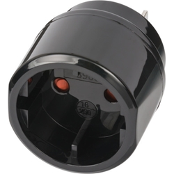 Brennenstuhl Reisestecker / Reiseadapter (Reise-Steckdosenadapter für: USA, Japan Steckdose und Euro/Konturen-Stecker) schwarz Nr. 1508450