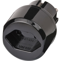 Brennenstuhl Reisestecker / Reiseadapter (Reise-Steckdosenadapter für: Euro Steckdose und Schweiz Stecker) schwarz Nr. 1508480