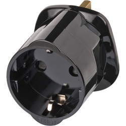 Brennenstuhl Reisestecker / Reiseadapter (Reise-Steckdosenadapter für: England Steckdose und Euro Stecker) schwarz Nr. 1508533