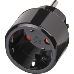 Brennenstuhl Reisestecker / Reiseadapter (Reise-Steckdosenadapter für: USA Steckdose und Euro Stecker) schwarz Nr. 1508550