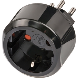 Brennenstuhl Reisestecker / Reiseadapter (Reise-Steckdosenadapter für: Schweiz Steckdose und Euro Stecker) schwarz Nr. 1508642