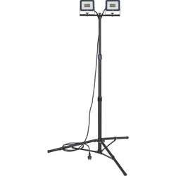 Brennenstuhl LED Stativstrahler JARO 6060 T (2x20W, 4800lm, 6500K, IP65, LED Arbeitsstrahler mit Stativ und 3m Kabel) Nr. 1171250444