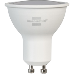 Brennenstuhl Connect WiFi GU10 Lampe (WLAN Glühbirne kompatibel mit Amazon Alexa und Google Assistant, 326lm, 4,5W, warmweiß (2700K) kaltweiß (6500), stufenlos dimmbar, kostenfreie App) Nr. 1173780000