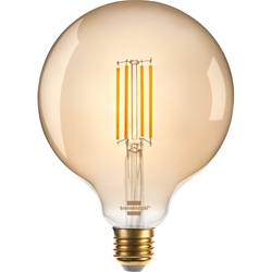 Brennenstuhl Connect WiFi Filament LED Lampe Globe (Vintage Glühbirne kompatibel mit Amazon Alexa und Google Assistant, E27, 470lm, 4,9W, warmweiß 2200K, stufenlos dimmbar, Retro, kostenfreie App) Nr. 1294870271