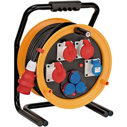 Brennenstuhl Brobusta CEE 4 IP44 Gewerbe-/Baustellen-Kabeltrommel (Kabeltrommel 40m, für den Baustelleneinsatz und den ständigen Einsatz im Außenbereich, BGI 608, Made in Germany) Nr. 1319110010