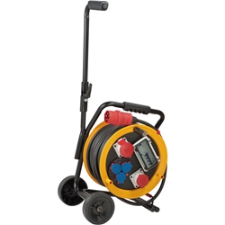Brennenstuhl Brobusta CEE 2 FI IP44 Kabeltrommel mit Wagen (Kabeltrommel 30m, mit FI-Schutz, für den ständigen Einsatz im Außenbereich, Made in Germany) Nr. 1319200010