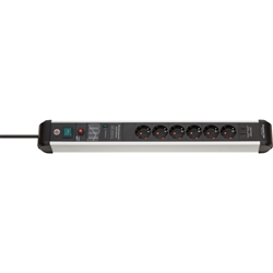 Brennenstuhl Premium-Protect-Line Steckdosenleiste 6-fach mit USB Power-Delivery Typ C und Überspannungsschutz (Mehrfachsteckdose mit Schalter,1x Charger Typ C und 1x USB-A, Made in Germany) Nr. 1391010620