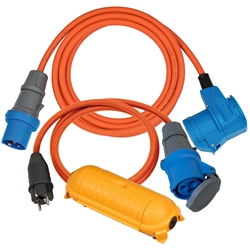 Brennenstuhl Camping Adapter-Set / CEE-Adapterleitung 1,5m, CEE 230V Verlängerungskabel 3m, Safe-Box BIG IP44 (ideales Camping-Zubehör für jeden Camping-Urlaub, IP44) Nr. 1509900015