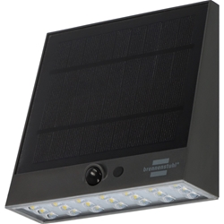 Brennenstuhl Solar LED Strahler SOL 1000 Plana / LED Wandleuchte für außen mit Bewegungsmelder (Solarlampe IP54, 1000lm, 4 verschiedene Licht Modi, Dämmerungssensor, inkl. Akku) Nr. 1173740002
