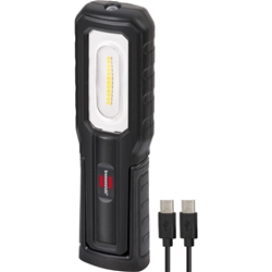 Brennenstuhl Akku LED Handleuchte HL 701 A / LED Arbeitsleuchte für außen IP54 (700+100lm, inklusive USB C Ladekabel, bis zu 10h Leuchtdauer, LED Taschenlampe mit Magneten und Haken) Nr. 1175640010