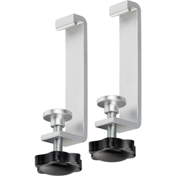 Brennenstuhl Tischklemmen für Alu-Office-Line Steckdosenleisten/Klemmhalter für Schreibtisch/Tischplatte (Schraubklemmen für ihren Arbeitsplatz, für Tischstärken von 16-60mm geeignet) Nr. 1990500010