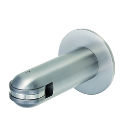 KWS HT-Magnetfeststeller, mit Magnetrolle, Edelstahl, 1018, zum Aufschrauben, edelstahl geschliffen, Türgewicht maximal 50kg Nr. 101882