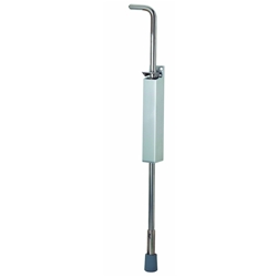 KWS OT-Türfeststeller, mit Feststellstange, Aluminium, 1048, zum Aufschrauben, silberfarbig einbrennlackiert, L 555mm, B 35mm, Hub 250mm Nr. 104802