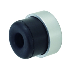 KWS Wandpuffer, mit einseitigem Gummipuffer, Aluminium, 2006, Ø 35mm, L 30mm, neusilber, verdeckt verschraubt Nr. 200632