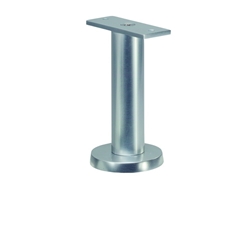 KWS Trennwandstütze, 4001, H 100mm, Aluminuim, naturfarbig, eloxiert, verdeckt verschraubt, mit Rosette, Auflagenform flach, Ø 25mm Nr. 400131