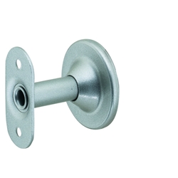 KWS GA-Handlaufstütze, 4501, mit flacher Auflage, Stahl, silberfarbig einbrennlackiert, Wandabstand 55mm, verdeckt verschraubt, mit Stockschraube M10x80 Nr. 450102