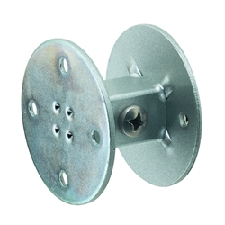 KWS GA-Handlaufstütze, 4507, mit flacher Auflage, Stahl, blau verzinkt, Wandabstand 75mm, verdeckt verschraubt, mit Montagezubehör Nr. 450706