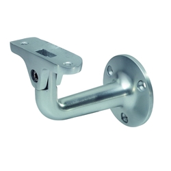 KWS GA-Handlaufstütze, 4518, mit flacher Auflage, Messing, vernickelt, Wandabstand 75mm, sichtbar verschraubt Nr. 451863