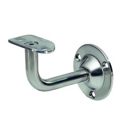 KWS GA-Handlaufstütze, 4525, mit flacher Auflage, edelstahl geschliffen, Wandabstand 75mm, sichtbar verschraubt Nr. 452582