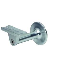 KWS GA-Handlaufstütze, 4531, mit gewölbter Auflage, Aluminium, dunkelbraun eloxiert gebeizt, Wandabstand 75mm, verdeckt verschraubt, mit Stockschraube M10x80 Nr. 453147