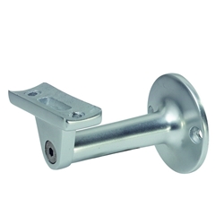 KWS GA-Handlaufstütze, 4540, mit flacher Auflage, Aluminium, messingfarbig eloxiert, Wandabstand 75mm, sichtbar verschraubt Nr. 454033