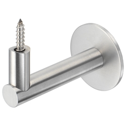 KWS GA-Handlaufstütze, 4548, mit flacher Auflage, Aluminium, messingfarbig eloxiert, Wandabstand 75mm, verdeckt verschraubt, mit Gewindestift M8x80 Nr. 454843