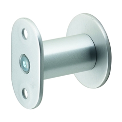 KWS GA-Handlaufstütze, 4550, mit flacher Auflage, Aluminuim, neusilberfarbig eloxiert, Wandabstand 50mm-65mm, verdeckt verschraubt, mit Montagezubehör Nr. 455042