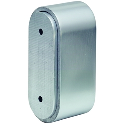 KWS GA-Handlaufstütze, 4555, mit flacher Auflage, Aluminium, dunkelbraun eloxiert, Wandabstand 50mm-65mm, verdeckt verschraubt, mit Montagezubehör Nr. 455528