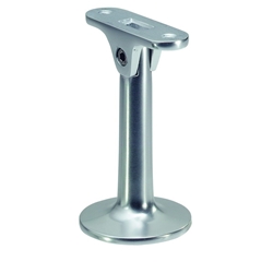 KWS GA-Handlaufstütze, 4593, mit flacher Auflage, Aluminium, silberfarbig eloxiert, Wandabstand 120mm, verdeckt verschraubt, mit Stockschraube M10x80 Nr. 459331