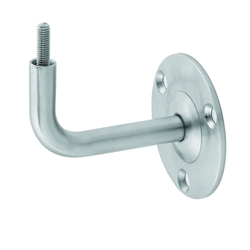 KWS GA-Handlaufstütze, 4613, mit flacher Auflage, edelstahl geschliffen, Wandabstand 75mm, verdeckt verschraubt, mit Abdeckkappe Nr. 461383