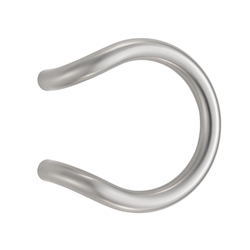 KWS HT-Stoßgriff, halbrund, Aluminium, 8954, Befestigungsabstand 100mm, schwarz, eloxiert Nr. 895429