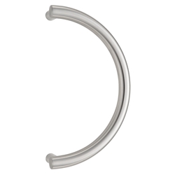KWS HT-Stoßgriff, halbrund, Aluminium, 8961, Befestigungsabstand 350mm, neusilberfarbig, eloxiert Nr. 896123