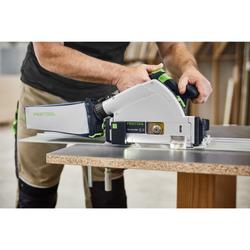 Festool Akku-Tauchsäge TSC 55 KSEB-Basic inkl. Kreissägeblatt WOOD FINE CUT HW 160x1,6x20 FWWW35 (578586), Staubfangbeutel (578694), Sichtfenster, Splitterschutz, Innensechskantschlüssel SW 5, Systainer SYS3 M 337 (204844) Nr. 577988