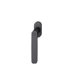 FSB DK-Fenstergriff, abschließbar, ohne Schließzwang, Vierkant 7x25-30mm, 34 1289, gleichschließend, schwarz, mit Stütznocken, Nocken Ø 10mm, verdeckt verschraubt, Stiftlänge 25-30mm Nr. 0 34 1289 81413 0810