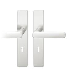 FSB ASL® Drückergarnitur 12 1289, Langschild eckig, BB, 72/8, TS 39-58mm, naturfarben eloxiert, Lagerung festdrehbar Nr. 0 12 1289 02102 0105