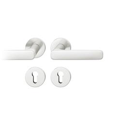 FSB ASL® Drückergarnitur 12 1289, Rosette, rund, PZ, 72/8, Stärke Abdeckung 7mm, TS 39-58mm, naturfarben eloxiert, Lagerung festdrehbar Nr. 0 12 1289 01310 0105